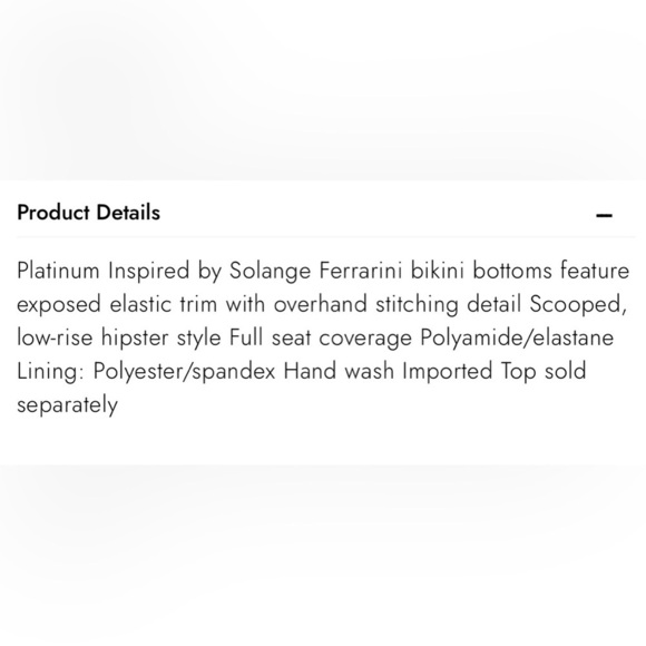 Platinum inspire Solange Ferrarini Teaberry Crochet Trim Swim Bottom Size Large - Picture 14 of 14